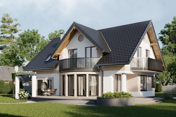  Projekt domu Heliotrop G1 (1561) (KRD2710) - projekt domu parterowego z poddaszem - Zdjęcie 2