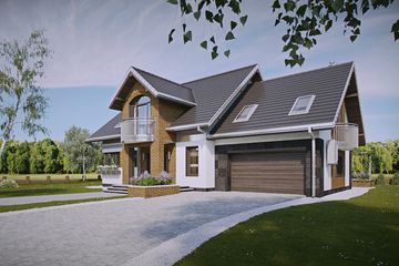  Projekt domu Herbert (1562) (KRD2711) - projekt domu parterowego z poddaszem - Zdjęcie 1