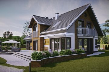  Projekt domu Herbert (1562) (KRD2711) - projekt domu parterowego z poddaszem - Zdjęcie 3