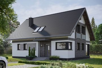  Projekt domu Lajkonik (1565) (KRD2714) - projekt domu parterowego z poddaszem - Zdjęcie 1