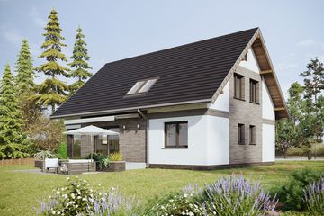  Projekt domu Lajkonik (1565) (KRD2714) - projekt domu parterowego z poddaszem - Zdjęcie 3