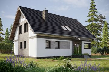  Projekt domu Lajkonik (1565) (KRD2714) - projekt domu parterowego z poddaszem - Zdjęcie 4