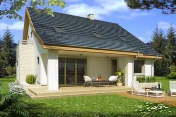  Projekt domu Jaś b (WRD2619) - projekt domu parterowego z poddaszem - Zdjęcie 2