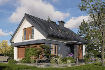  Projekt domu Domidea 50 d40 - 6 pokojowy (WAC1047) - projekt domu parterowego z poddaszem - Zdjęcie 4