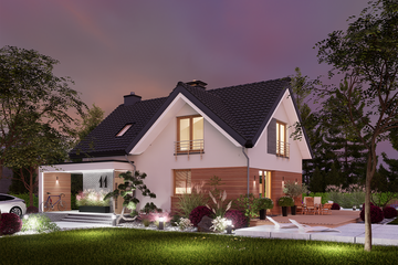  Projekt domu Domidea 58 - 6 pokojowy (WAC1053) - projekt domu parterowego z poddaszem - Zdjęcie 5