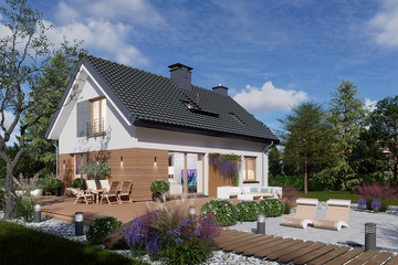  Projekt domu Domidea 58 - 6 pokojowy (WAC1053) - projekt domu parterowego z poddaszem - Zdjęcie 6