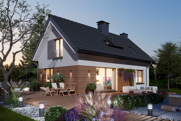  Projekt domu Domidea 58 - 6 pokojowy (WAC1053) - projekt domu parterowego z poddaszem - Zdjęcie 8