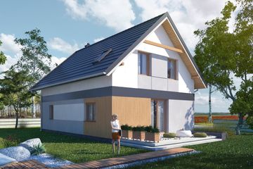  Projekt domu Familiaris IV (SLS1065) - projekt domu parterowego z poddaszem - Zdjęcie 2