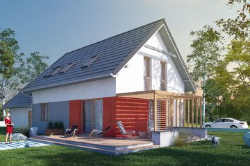  Projekt domu Gracilis I G2 (SLS1066) - projekt domu parterowego z poddaszem - Zdjęcie 2