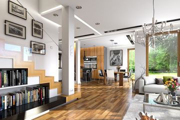  Projekt domu Szmaragd 6 (WAH1695) - projekt domu z pełnym piętrem - Zdjęcie 4