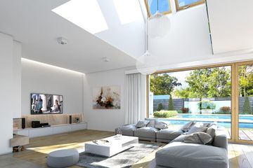  Projekt domu Viking 5 (WAH1696) - projekt domu parterowego z poddaszem - Zdjęcie 4