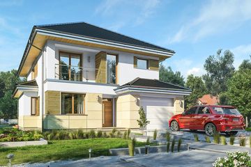  Projekt domu Kasjopea 8 (WAH1700) - projekt domu z pełnym piętrem - Zdjęcie 1