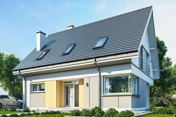  Projekt domu Viking 3 (WAH1703) - projekt domu parterowego z poddaszem - Zdjęcie 1