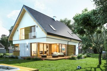  Projekt domu Viking 4 (WAH1704) - projekt domu parterowego z poddaszem - Zdjęcie 2