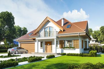  Projekt domu Willa Julia (WAH1705) - projekt domu parterowego z poddaszem - Zdjęcie 1