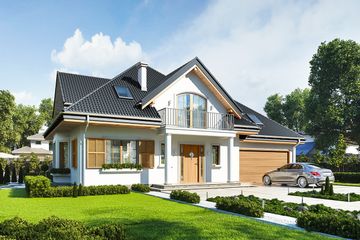  Projekt domu Willa Julia 2 (WAH1706) - projekt domu parterowego z poddaszem - Zdjęcie 1