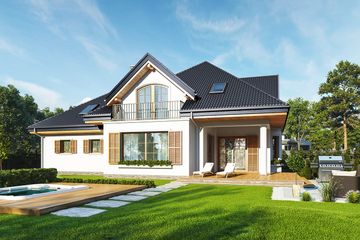  Projekt domu Willa Julia 2 (WAH1706) - projekt domu parterowego z poddaszem - Zdjęcie 2