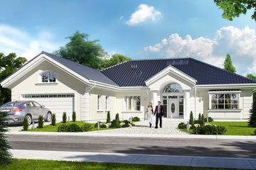  Projekt domu Willa parkowa 2 (WAH1707) - projekt domu parterowego - Zdjęcie 1