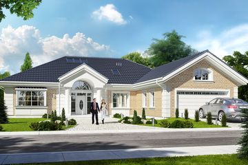  Projekt domu Willa parkowa 3 (WAH1708) - projekt domu parterowego - Zdjęcie 1