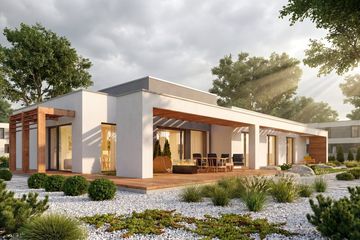 Projekt domu Illecebrosus I G2 - parterowy dom o powierzchni 168,93 m², dach płaski - ujęcie 2