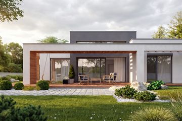 Projekt domu Illecebrosus I G2 - parterowy dom o powierzchni 168,93 m², dach płaski - ujęcie 5