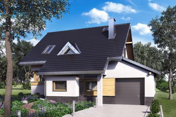  Projekt domu Amelia Nano (1571) (KRD2720) - projekt domu parterowego z poddaszem - Zdjęcie 1