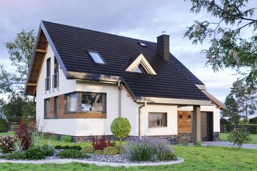 Projekt domu Amelia Nano (1571) - parterowy z poddaszem dom o powierzchni 89,90 m², dach dwuspadowy - ujęcie 3