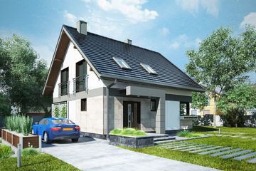  Projekt domu Melinda (1572) (KRD2721) - projekt domu parterowego z poddaszem - Zdjęcie 3