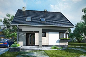  Projekt domu Melinda (1572) (KRD2721) - projekt domu parterowego z poddaszem - Zdjęcie 4