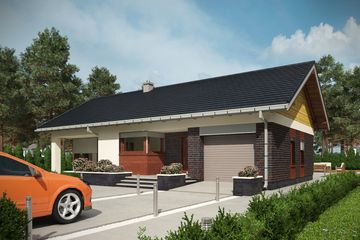  Projekt domu Tatiana (1575) (KRD2724) - projekt domu parterowego - Zdjęcie 2