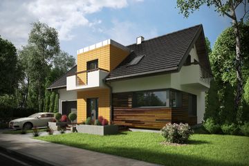 Projekt domu Marlena (1577) (KRD2726) - projekt domu parterowego z poddaszem - Zdjęcie 1