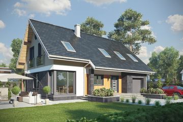  Projekt domu Skarbek Polo (1578) (KRD2727) - projekt domu parterowego z poddaszem - Zdjęcie 1