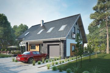  Projekt domu Skarbek Polo (1578) (KRD2727) - projekt domu parterowego z poddaszem - Zdjęcie 2