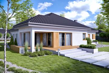  Projekt domu TK79 (WAK1076) - projekt domu parterowego - Zdjęcie 1
