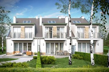  Projekt domu Erwin - bliźniak PLP (WRD2682) - projekt domu z pełnym piętrem - Zdjęcie 4