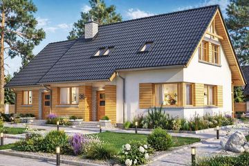  Projekt domu BS-07 dwulokalowy (JGC1154) - projekt domu parterowego z poddaszem - Zdjęcie 1
