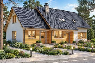  Projekt domu BS-07 dwulokalowy (JGC1154) - projekt domu parterowego z poddaszem - Zdjęcie 2