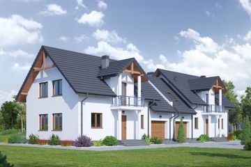  Projekt domu Pruszków ab (KRP2038) - projekt domu parterowego z poddaszem - Zdjęcie 1