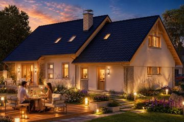 Projekt domu BW-03 wariant 5 - parterowy z poddaszem dom o powierzchni 108,70 m², dach dwuspadowy - ujęcie 3