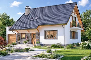  Projekt domu BW-49 wariant 8 (JGC1158) - projekt domu parterowego z poddaszem - Zdjęcie 3