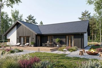 Projekt domu Compressus I g1 - parterowy dom o powierzchni 112,61 m², dach dwuspadowy - ujęcie 16