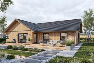 Projekt domu Compressus I g1 - parterowy dom o powierzchni 112,61 m², dach dwuspadowy - ujęcie 17
