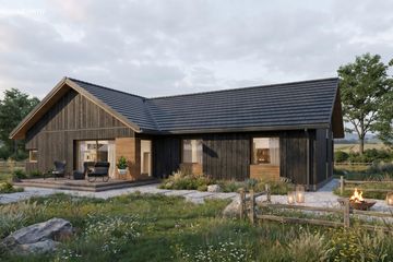 Projekt domu Compressus I g1 - parterowy dom o powierzchni 112,61 m², dach dwuspadowy - ujęcie 24