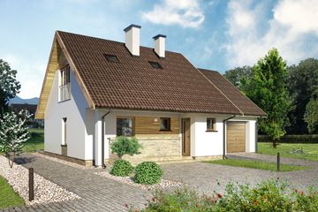  Projekt domu D289 (WAI1405) - projekt domu parterowego z poddaszem - Zdjęcie 1