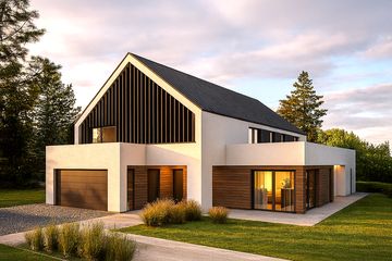  Projekt domu B-87 (PZB1038) - projekt domu z pełnym piętrem - Zdjęcie 1