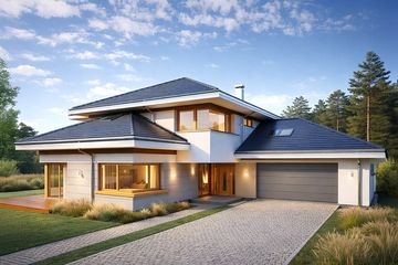  Projekt domu z widokiem wariant C (WAH1819) - projekt domu z pełnym piętrem - Zdjęcie 2