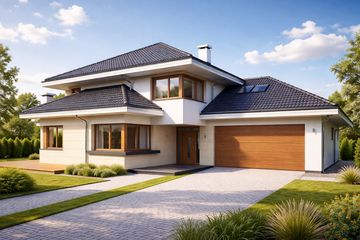  Projekt domu z widokiem 3 wariant E (WAH1822) - projekt domu z pełnym piętrem - Zdjęcie 1