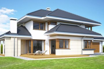  Projekt domu z widokiem 3 wariant E (WAH1822) - projekt domu z pełnym piętrem - Zdjęcie 3