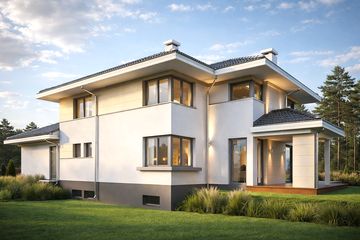  Projekt domu z widokiem 3 wariant H (WAH1825) - projekt domu z pełnym piętrem - Zdjęcie 3