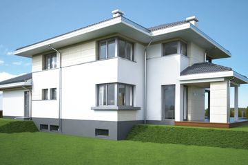  Projekt domu z widokiem 3 wariant H (WAH1825) - projekt domu z pełnym piętrem - Zdjęcie 3